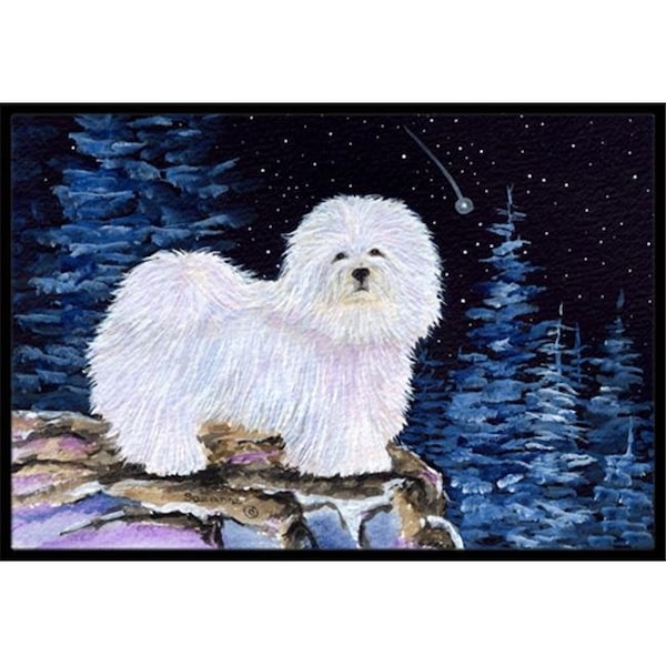 Carolines Treasures Carolines Treasures SS8437JMAT Starry Night Coton de Tulear Doormat - 24 x 36 in. SS8437JMAT - main
